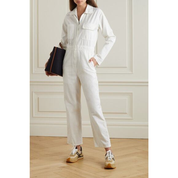 Rivet Utility Net Sustain Looker Cotton-canvas Jumpsuit White - S - Picture 2 of 4